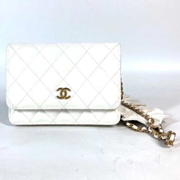 CHANEL Crossbody bag CC CC Mark Frill Chain Wallet Shoulder Bag Long Wallet - Picture 1 of 16